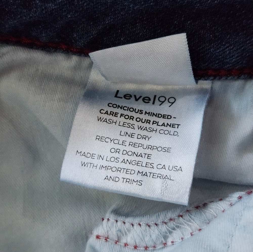 Level 99 Indigo Skinny Jeans Women’s Denim Jeggings Size 26 EUC - Picture 10 of 13